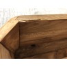 SECOND HAND - Brown storage chest, recycled pine with black metal handles