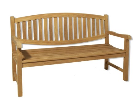 Banc de jardin ovale en bois Teck - Résistant et durable