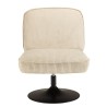 Beige AGATHE-draaifauteuil van ribfluweel | Macabane