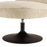 AGATHE beige corduroy swivel armchair | Macabane