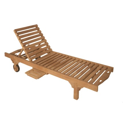 Bain de soleil en bois de teck massif