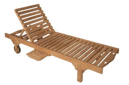 Bain de soleil en bois de teck massif