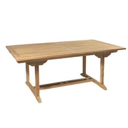 FUN Rectangular Extendable Garden Table - Teak, 180/240 x 100 cm