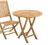 Table de jardin ronde pliante en bois Teck