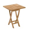 FUN Garden Table for 2 People - Teak Wood Square Folding 60x60cm