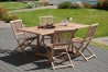 Table de jardin en bois Teck - 4/6 personnes - extensible