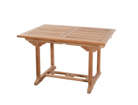 FUN Garden Table for 4/6 People - Teak Wood - 120/180 x 90 cm