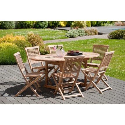 Teak Wood Garden Furniture Set - Premium Outdoor Dining Set