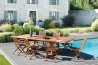 Table de jardin MAEVA en bois Teck huilé - 10/12 personnes