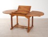 MAEVA Garden Table - Oval Teak Wood - 120/180 x 90 cm - Extendable