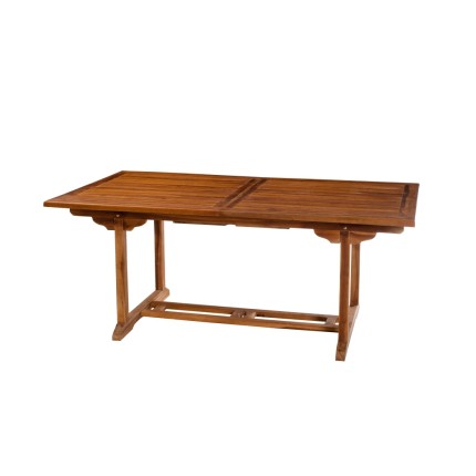 Table de jardin en bois Teck huilé - 180/240 x 100 cm