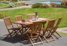 Salon de jardin en bois teck huilé MAEVA 4/6 pers