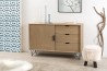 Buffet MARGAUX - Bois naturel 1 porte 3 tiroirs