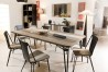 CARMEN - Dining Table 200x100cm Acacia Wood Metal Legs