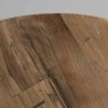 SIXTINE Round Coffee Table - 100x100cm Recycled Teak Top with White Metal Legs