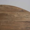 Table basse coque ronde 100x100cm teck recyclé métal blanc