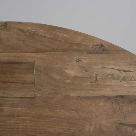 SIXTINE Round Shell Coffee Table 100x100cm - Double Recycled Teak Top