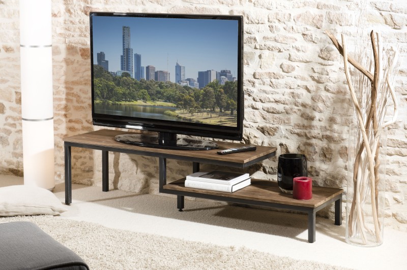 Meuble TV SIXTINE en teck recyclé Meuble TV SIXTINE en teck recyclé