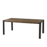 Table à manger SIXTINE 200x100 cm en teck recyclé et métal noir