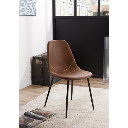 TOM Set of 2 Brown JOHN Chairs - Elegant and Comfortable