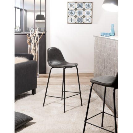 TOM - Set of 2 Anthracite John Bar Stools