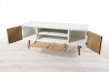 PEDRO TV Stand 4 Doors Light Wood and White