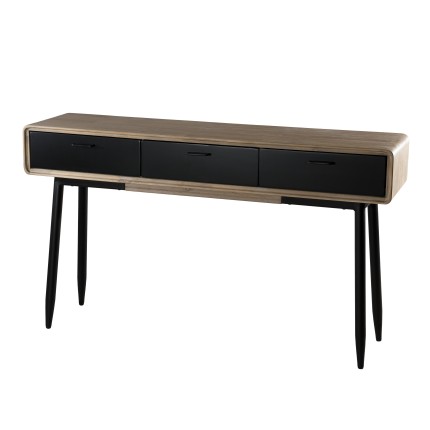 Console PALOMA - Bois Acacia et Métal Noir