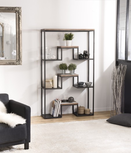 Étagère LEANDRE XL noire 100 x 170 cm