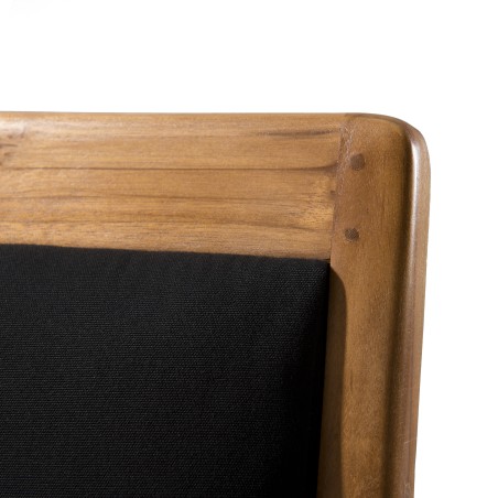 Fauteuil Scandi teck et tissu noir DAK