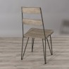 EMILE - Set of 2 Scandinavian Garden Chairs | Grey-Stained Teak Wood