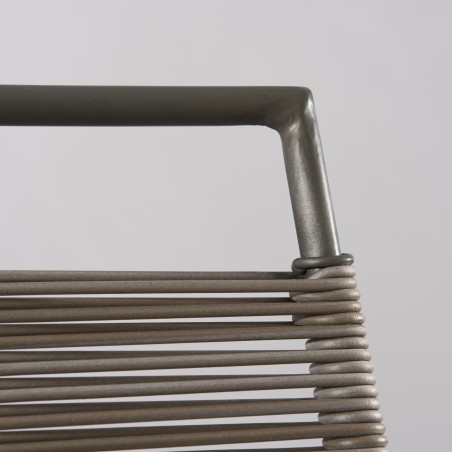 EMILE Metal and Synthetic Rope Garden Bar Stool