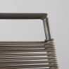 Tabouret de bar de jardin EMILE en métal et cordage synthétique