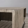 Table basse de jardin EMILE en bois teck teinté gris