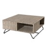 EMILE - Gray Stained Teak Wood Garden Coffee Table
