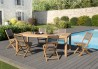 Salon de jardin en bois teck KIM 6/8 personnes