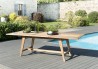 FUN Garden Table for 8/10 People - Teak Wood - 180/240x100x75 cm
