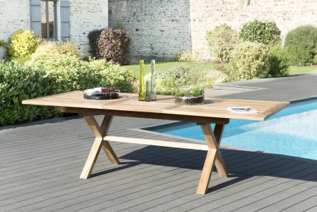 Premium Teak Garden Table - Rectangular - Extendable - 180/240x100 cm