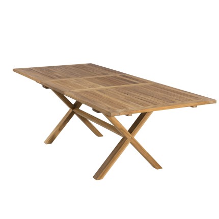 Table de jardin Teck 8/10 personnes - 180/240x100 cm