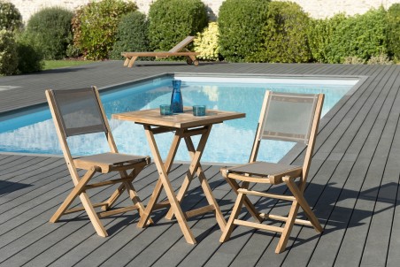 Teak Wood Garden Furniture Set for 2 - Premium Outdoor Patio Set