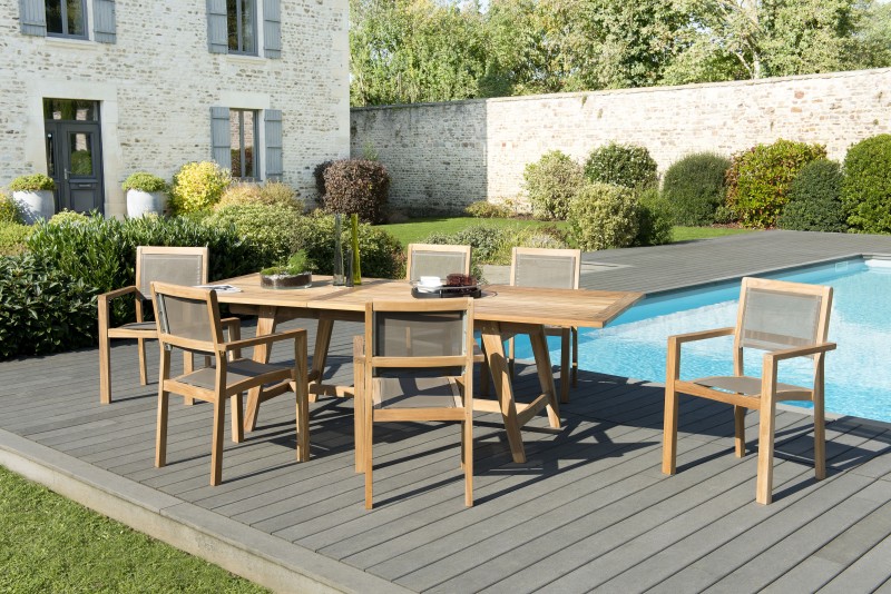 Teak Wood Garden Furniture Set - 8/10 Seater