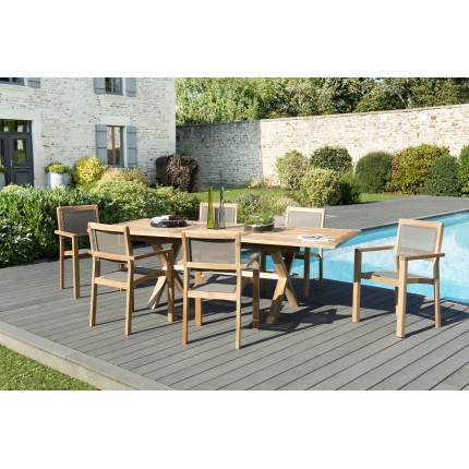 Teak Wood Garden Furniture Set - Premium Outdoor Dining Set