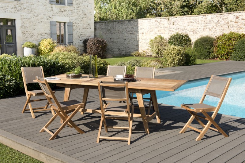 Teak Wood Garden Furniture Set for 8/10 People - Premium Outdoor Dining Set Teak Wood Garden Furniture Set for 8/10 People - Premium Outdoor Dining Set