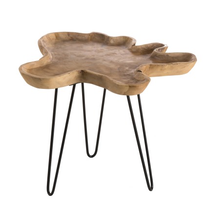 Table d'appoint CLARA en bois de teck