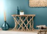 Console bois nature CLARA - Teck rectangulaire