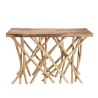 Console bois nature CLARA - Teck rectangulaire