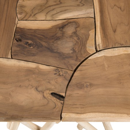Table d'appoint CLARA - Teck naturel 55x55cm