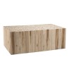 Table basse rectangulaire CLARA 110x60cm bois naturel Teck