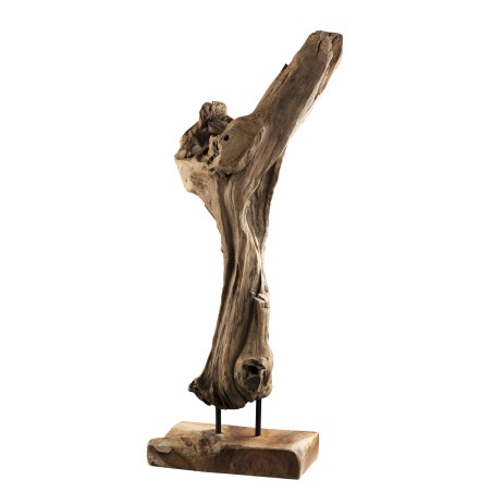 CLARA - Natural Teak Branch Decorative Object 'S' - Contemporary Home Decor