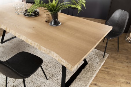 Table à manger MAXENCE en bois chêne 230x100cm