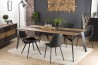 MAXENCE Rectangular Dining Table 220x100cm - Recycled Teak & Metal Legs